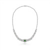 RichandRare--LEMON TOURMALINE, MOTHER-OF-PEARL, EMERALD AND DIAMOND NECKLACE